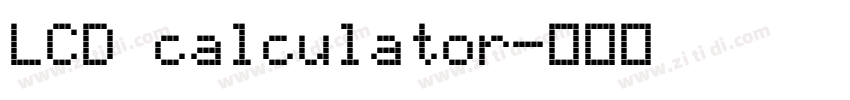 LCD calculator字体转换 LCD calculator字体转换